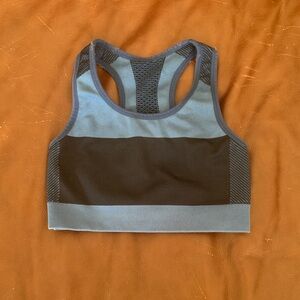 Women's blue and dark blue Sports Bra